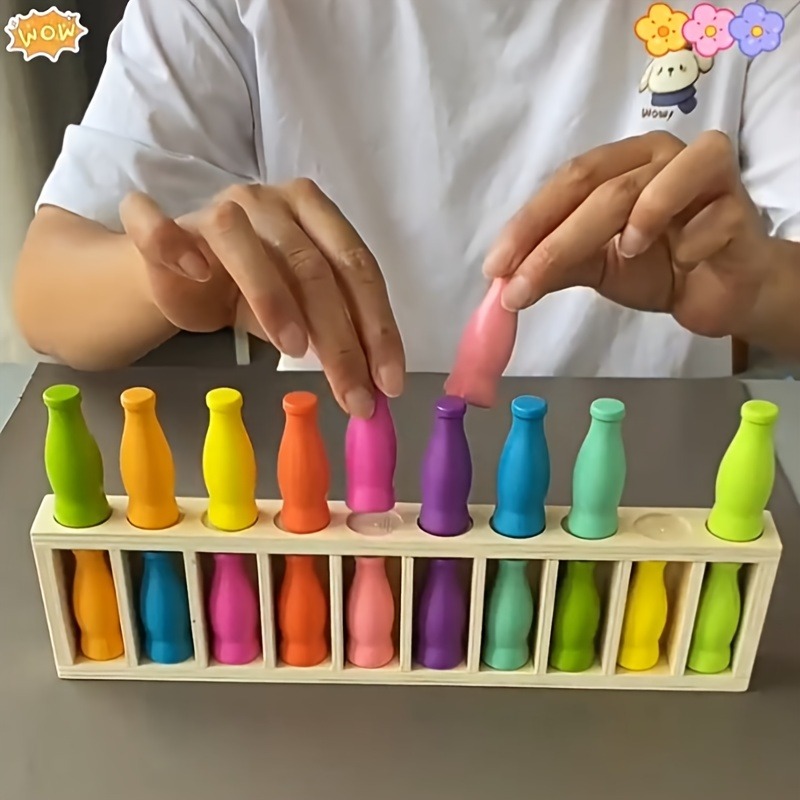 Board Game Land - เกมทายสีขวดสนุกๆ ชุดจับคู่ขวด เกมฝึกสมองแบบอินเทอร์แอคทีฟสำหรับผู้เล่นหลายคน ของขวัญเกมกระดาน