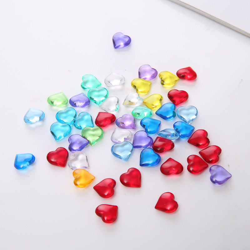 Board Game Quiz - 100PCS 10*4 มม.รูปหัวใจอะคริลิคโปร่งใส Pawn หินหมากรุกเกมชิ้นสําหรับ Token