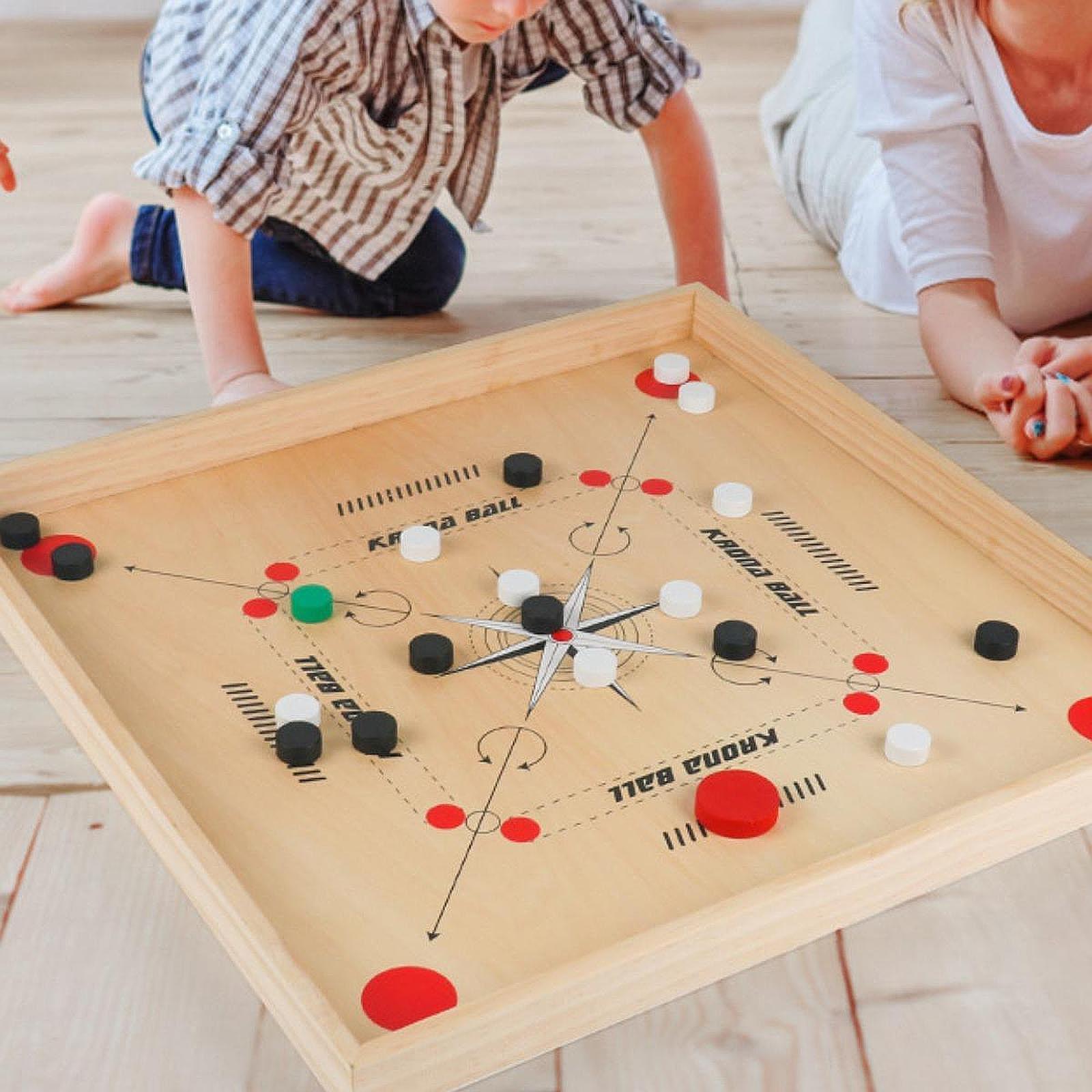 Board Game Dune - Carrom ชุดกระดานเกมกระดาน 18x18 นิ้วพรีเมี่ยมขอบไม้เนื้อแข็งเล่นเกมกระดานสําหรับครอบครัวผู้เล่นทั้งหมดเด็กเริ่มต้น