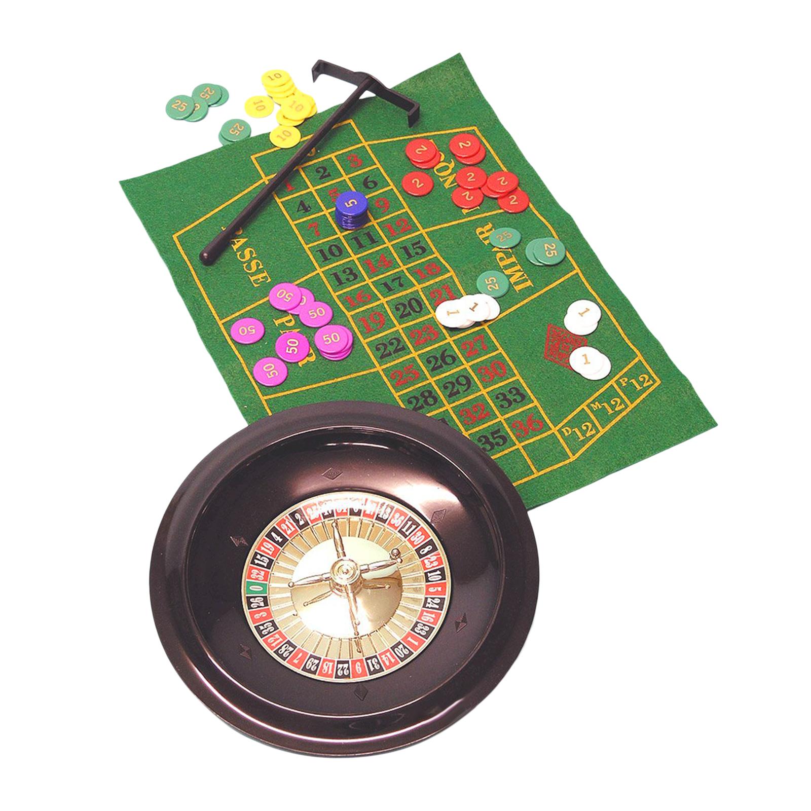 Board Game With Chips - วงล้อรูเล็ตขนาด 10 นิ้ว พร้อมชิป 100 ชิ้น