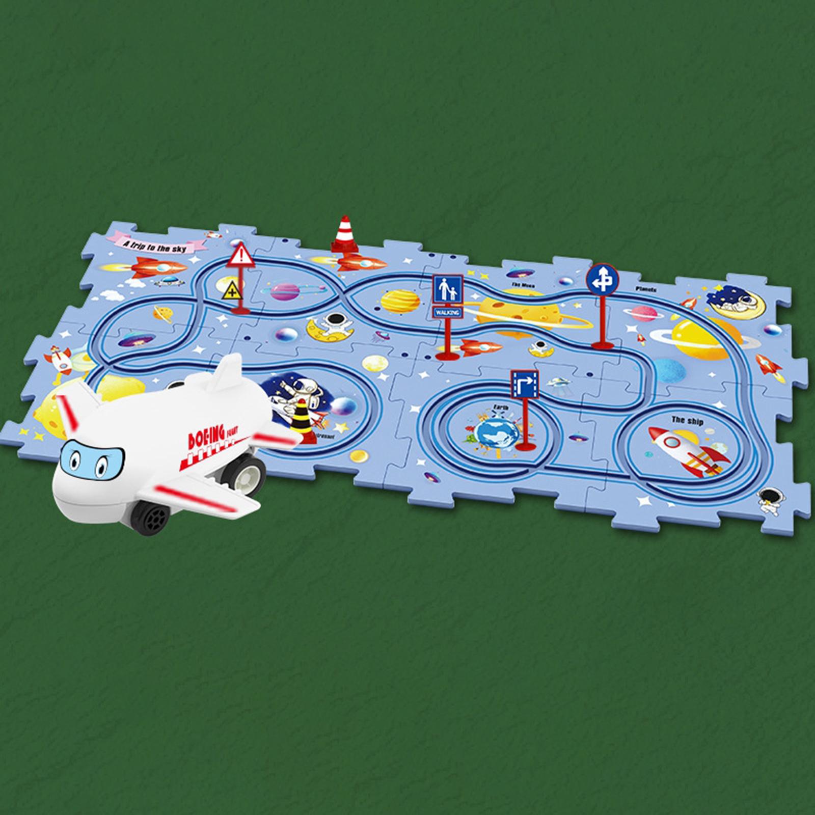 Board Game Race Track - ของเล่นรถแข่งรางสล็อต เกมกระดานการ์ตูนที่ทนทานสำหรับเด็กอายุ 4 ปี การพัฒนาทักษะพื้นฐาน