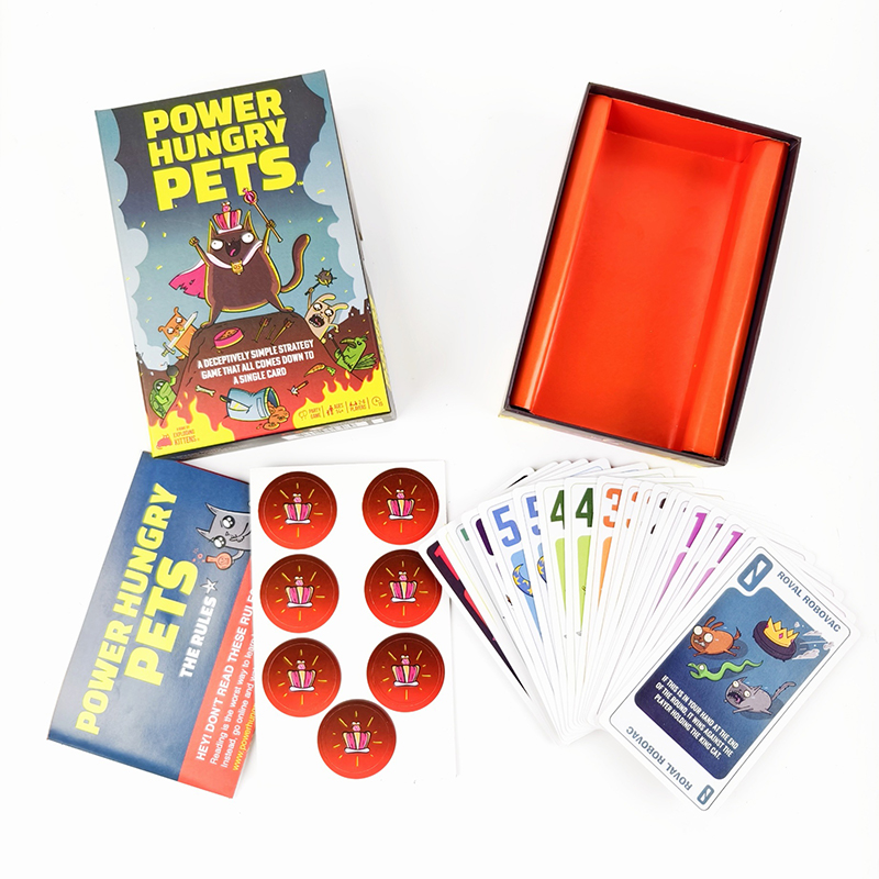 Board Game Quiz - Power Hungry Pets เกมไพ่ เกมกระดาน เกมไพ่กลยุทธ์ปาร์ตี้ครอบครัว