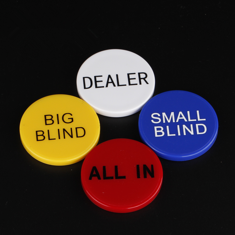 Board Game With Chips - 1Pcs ขายร้อนคริลิคพลาสติกตัวแทนจำหน่ายเหรียญขนาดเล็กตาบอด/BIG BLIND/ตัวแทนจำหน่าย/ทั้งหมดในเท็กซัสชุดชิปโป๊กเกอร์ปุ่มเหรียญเกม