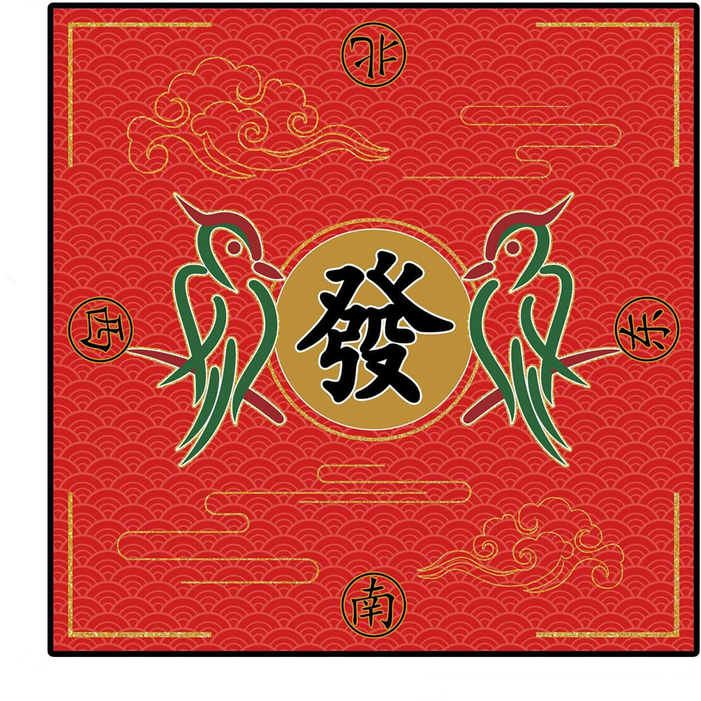 Board Game Mahjong - แผ่นรองโต๊ะเกมคุณภาพสูง ทำจากยาง ทนทาน กันน้ำ แผ่นรองหนาสำหรับเกมไพ่และเท็กซัสโฮลเด็ม เหมาะสำหรับผู้ที่ชื่นชอบการเล่นไพ่