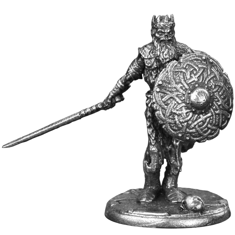 Board Game Vikings - ทหารไวกิ้ง หัวกะโหลก โลหะ ทหารโบราณ ฟิกเกอร์แอคชั่น ของตกแต่งจิ๋ว