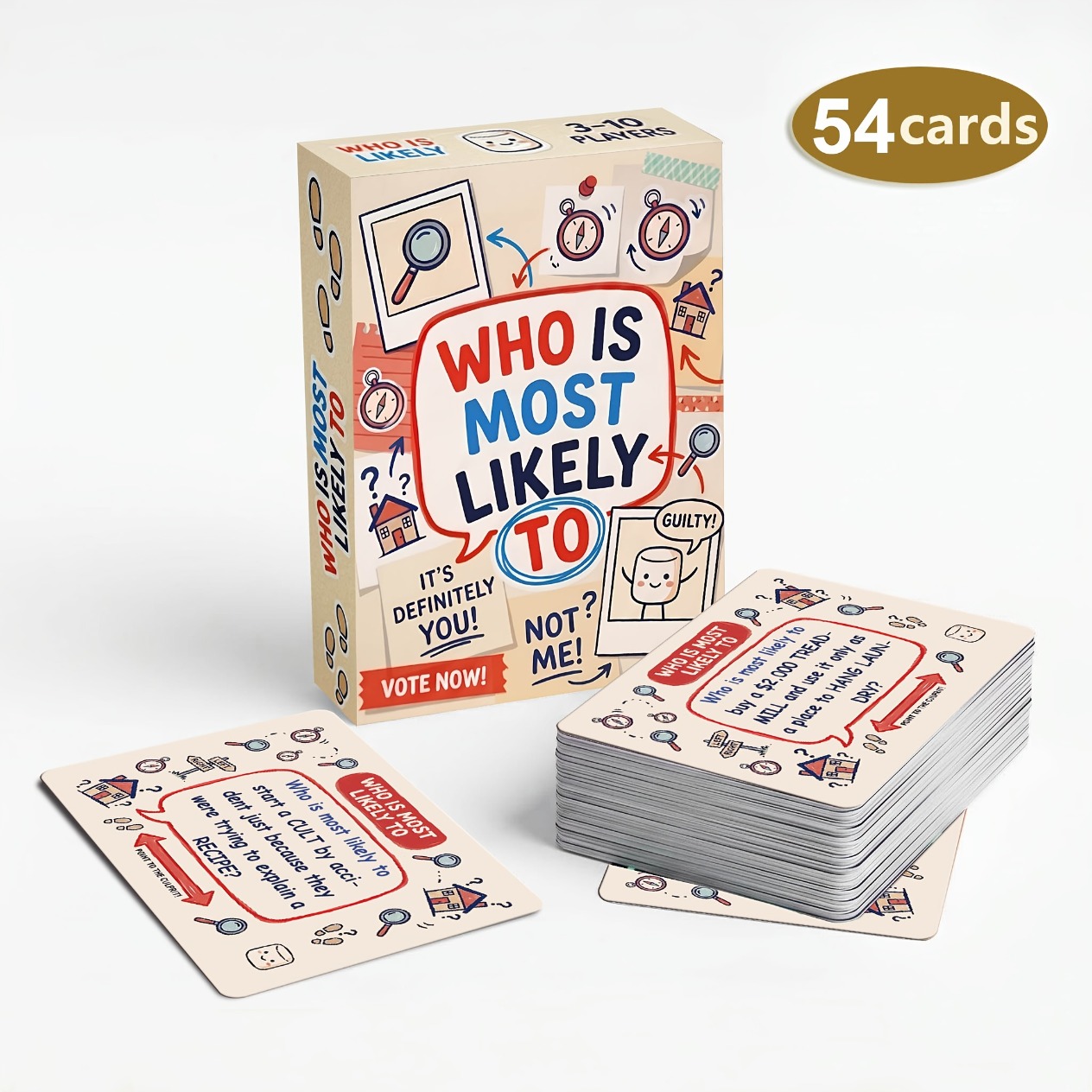 Board Game Quiz - การ์ดคำถาม 54 ใบ 