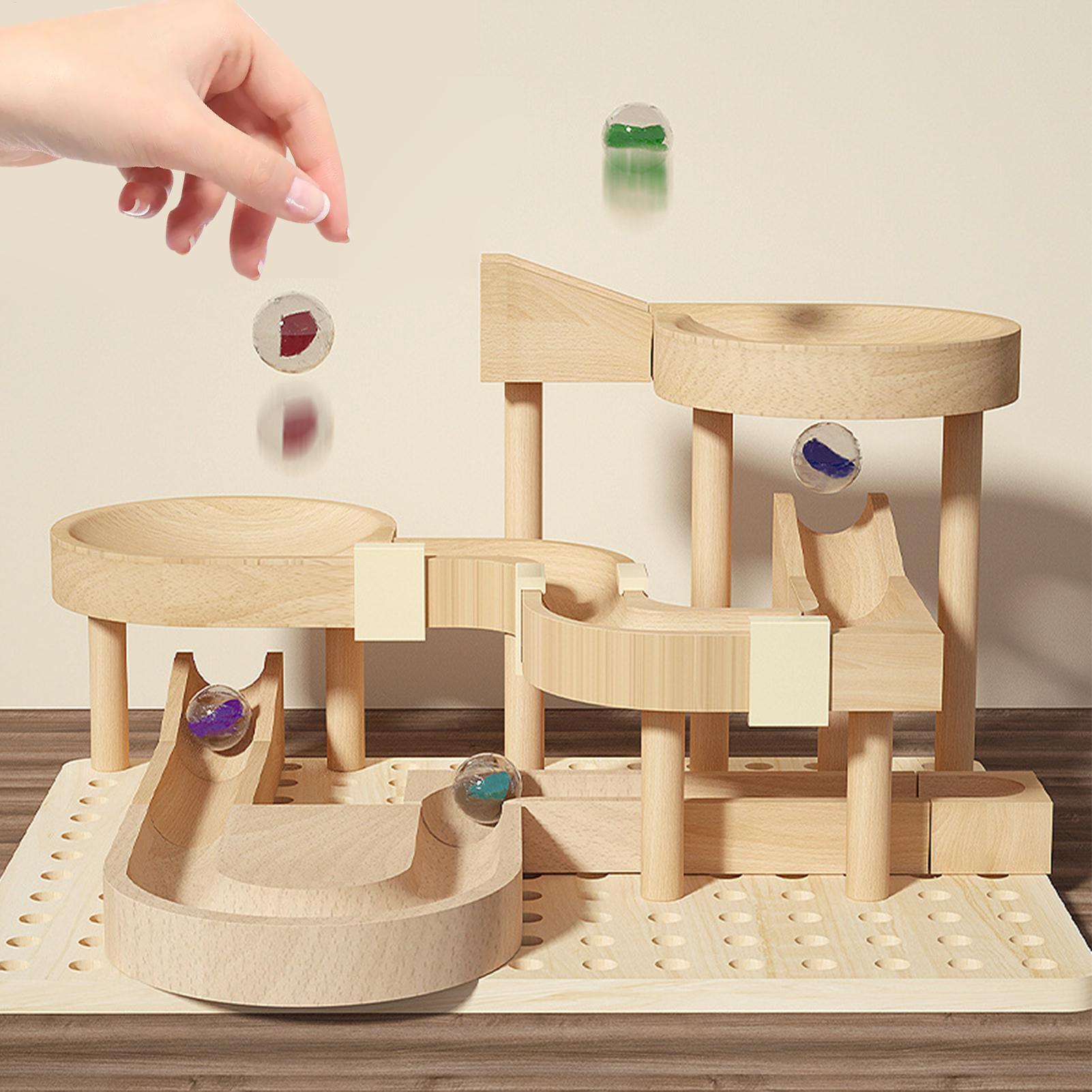 เกมรางวิ่งลูกแก้วไม้ ของเล่นเส - Board Game Race Track บทวิจารณ์และราคา