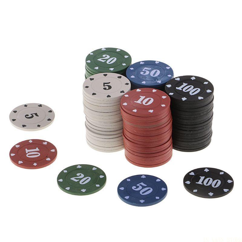 M5TC 100 ชิ้น 5 สีชิปโป๊กเกอร์ - Board Game Vault บทวิจารณ์และราคา