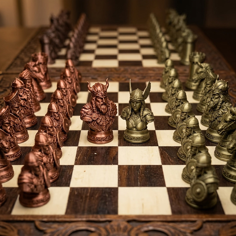 ตัวหมากรุกไวกิ้งพิมพ์ 3 มิติ,  - Board Game Vikings บทวิจารณ์และราคา