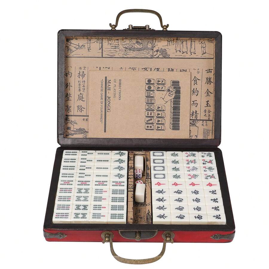 ชุดเกมไพ่นกกระจอกจีนแบบพกพาขนา - Board Game Mahjong บทวิจารณ์และราคา