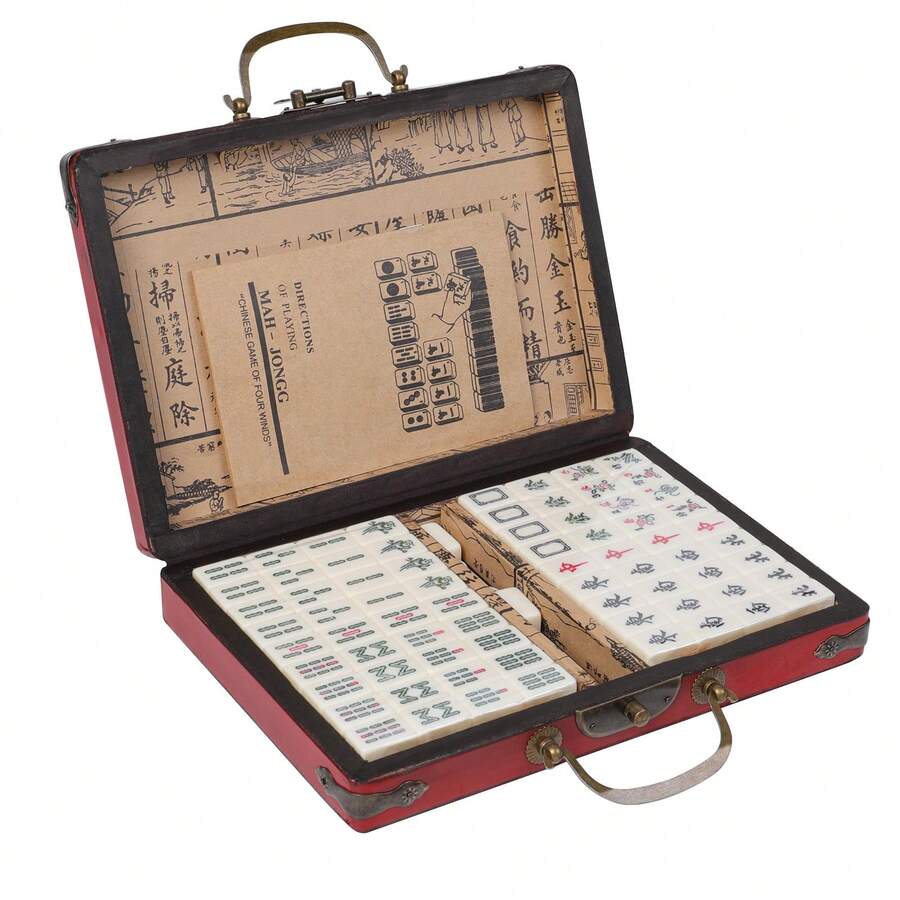 ชุดเกมไพ่นกกระจอกจีนแบบพกพาขนา - Board Game Mahjong บทวิจารณ์และราคา