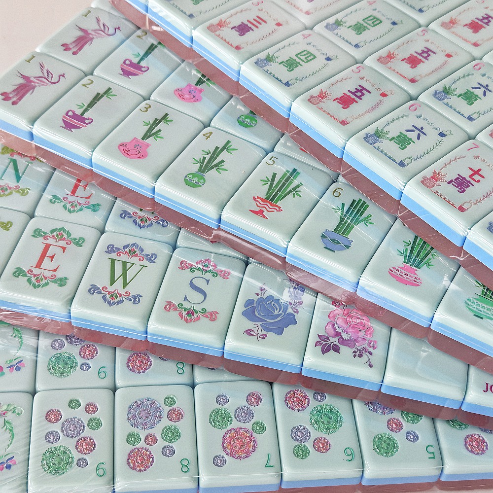 ชุดไพ่นกกระจอกอะคริลิคสีชมพูมุ - Board Game Mahjong บทวิจารณ์และราคา
